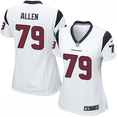 Women's Elite Jeff Allen Nike Jersey White Road - #79 NFL Houston Texans